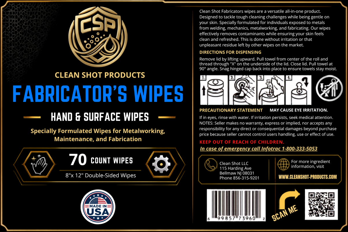 Fabricator's Wipes - Heavy Duty Shop Wipes
