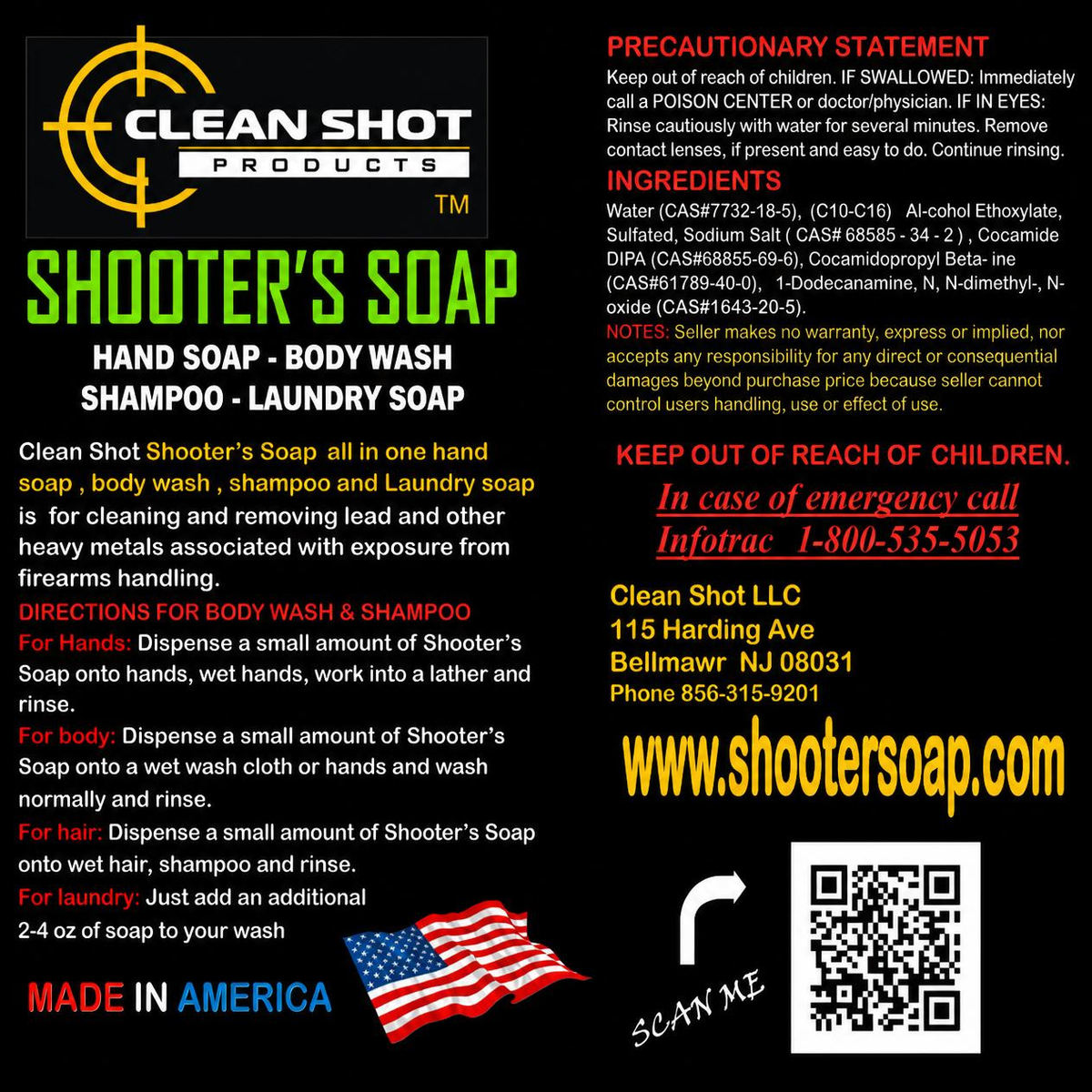 Shooter's Soap - Lead Removing 4-in-1 Soap
